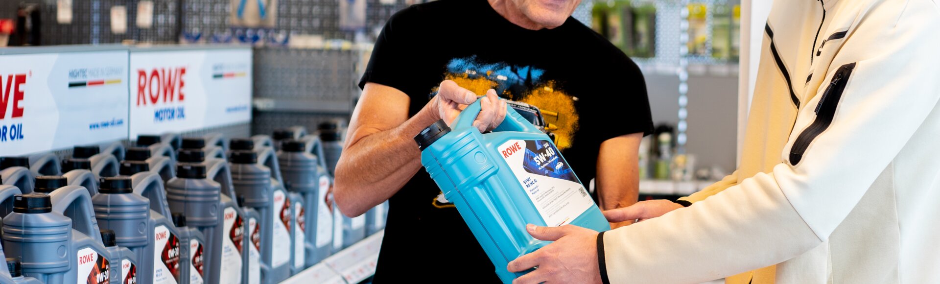 Verkaufsberatung für ROWE Öl im Shop