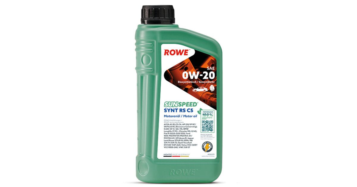 SUNSPEED SYNT RS C5 SAE 0W-20 | ROWE
